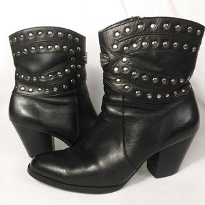 Harley Davidson Black studded booties